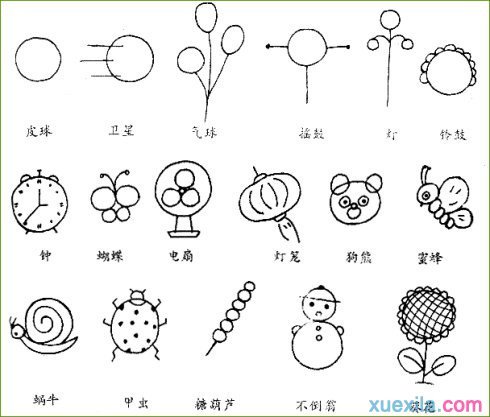 3岁宝宝简笔画大全_适合3周岁宝宝画的简笔画