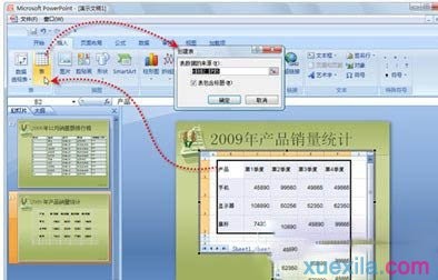 统计幻灯片表格数据的教程图片