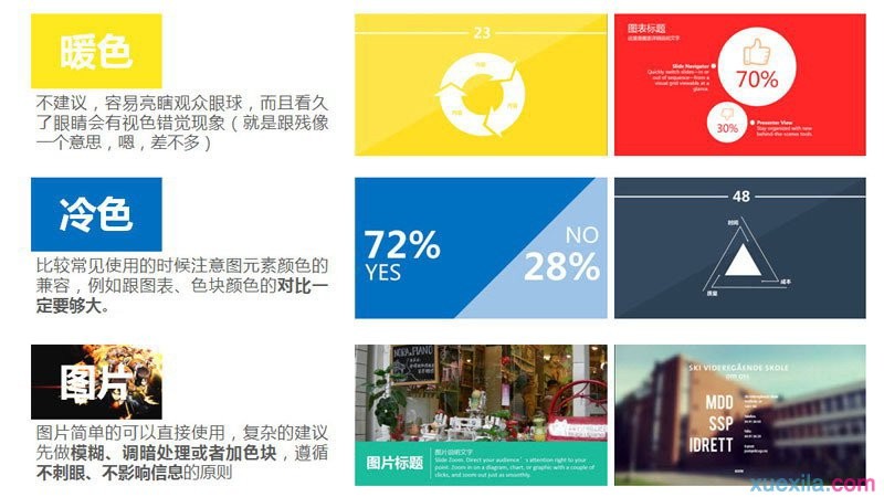 扁平化PPT设计制作教程2:颜色与色块
