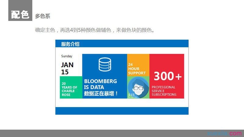 扁平化PPT设计制作教程2:颜色与色块